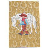 Cadeautas Cowboy en Paard Bruin (Voorkant)