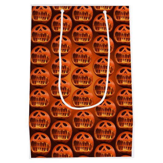 Cadeautas Halloween enge pompoen (Achterkant)