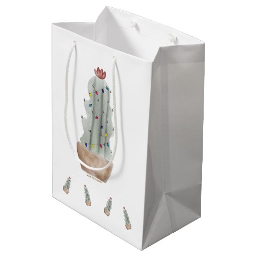 Cadeautas Holiday Cactus (Achterkant Gekanteld)