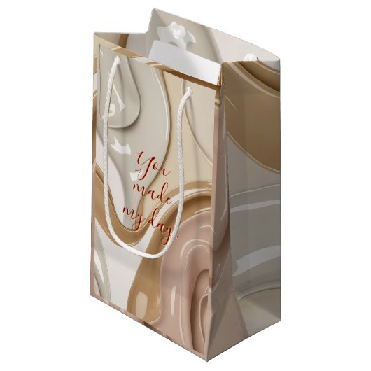 Cadeautas in stijlvolle abstracte afbeelding (Voorkant Gekanteld)