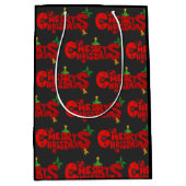 Cadeautas, kerstmis medium cadeauzakje (Voorkant)