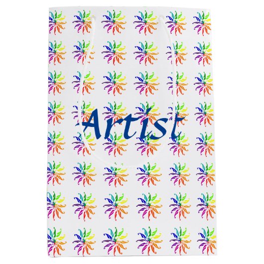 Cadeautas - Meerdere kleurenwielen met tekst (Voorkant)