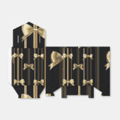 Cadeautas met deksel en gouden boog - Black Base Bedankdoosjes (Uitgevouwen)