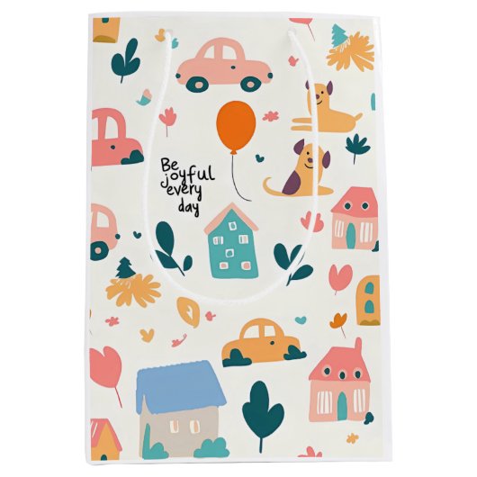 Cadeautas met eenvoudige kleurrijke patronen (Voorkant)