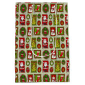 Cadeautas met kerstzegels middelgroot (Achterkant)