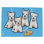 Cadeautas met leuke puppies polka dot design (Achterkant)