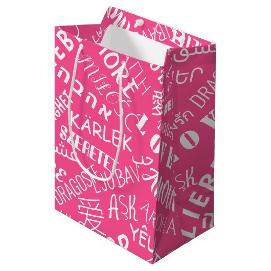Cadeautas met liefdestekst (Voorkant Gekanteld)