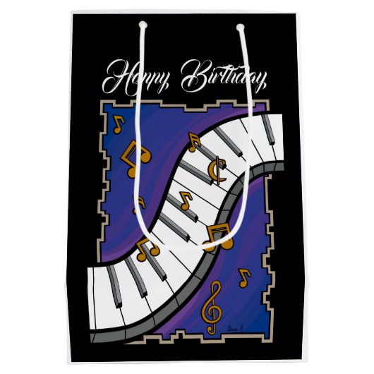 Cadeautas met muziekthema (Achterkant)