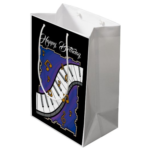 Cadeautas met muziekthema (Achterkant Gekanteld)