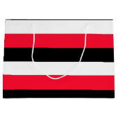 Cadeautas met rode, zwarte en witte strepen (Voorkant)