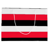 Cadeautas met rode, zwarte en witte strepen (Achterkant)
