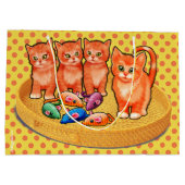 Cadeautas met schattige kittens polka dot design (Achterkant)