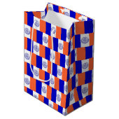 Cadeautas met vlag van New York City, Verenigde St (Voorkant Gekanteld)