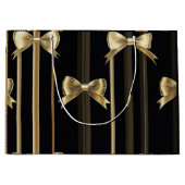 Cadeautas met zwarte basis en gouden boog (Voorkant)