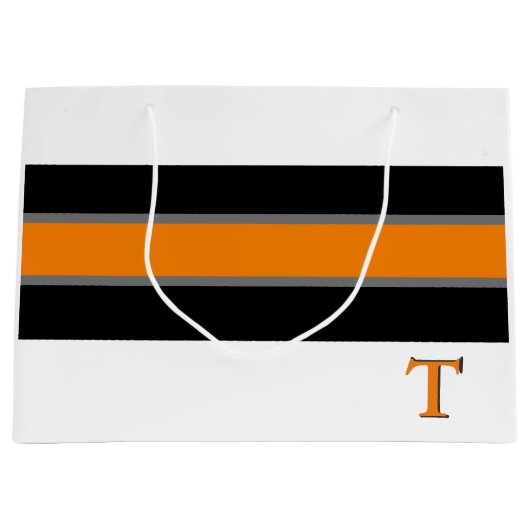 Cadeautas - Oranje grafisch striped design-T (Voorkant)
