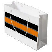 Cadeautas - Oranje grafisch striped design-T (Achterkant Gekanteld)