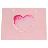 Cadeautas PINK WATERVERF HART (Voorkant)