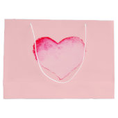 Cadeautas PINK WATERVERF HART (Achterkant)