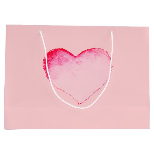 Cadeautas PINK WATERVERF HART (Achterkant)