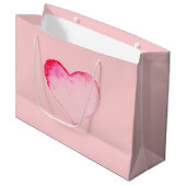 Cadeautas PINK WATERVERF HART (Voorkant Gekanteld)