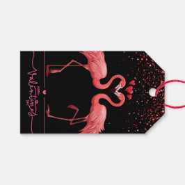 Cadeautas - Roze Flamingo Cadeaulabel