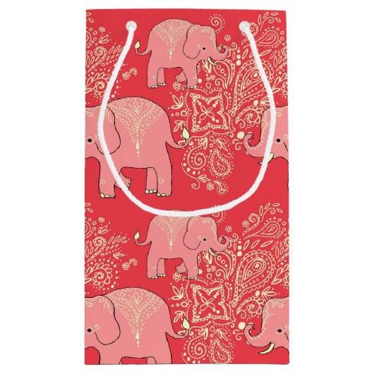 cadeautas van mehndi - olifanten (Achterkant)