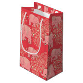 cadeautas van mehndi - olifanten (Achterkant Gekanteld)