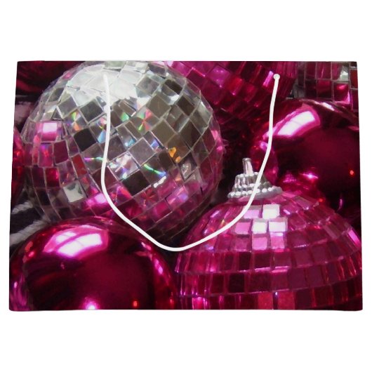 Cadeautas van Roze Baubles (Voorkant)