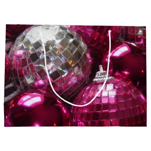 Cadeautas van Roze Baubles (Achterkant)