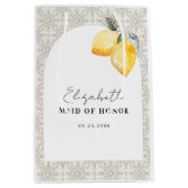 Cadeautas voor de getuige met waterverf citroenen  (Voorkant)