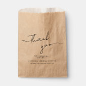 Cadeautas voor een moderne bruidsuitnodiging bedankzakje (Voorkant)
