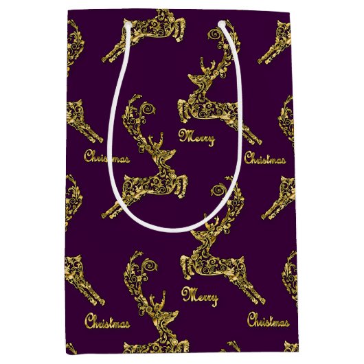 cadeautas voor gouden herten - Kerstmis (Voorkant)