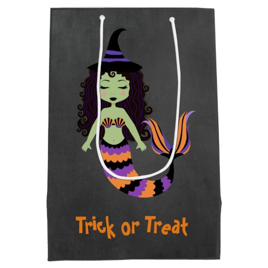 cadeautas voor Halloween Chalkboard Mermaid Witch (Achterkant)