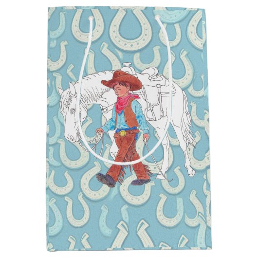 Cadeautas voor jonge cowboy en paard (Voorkant)