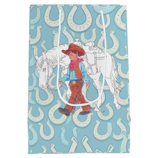 Cadeautas voor jonge cowboy en paard (Achterkant)