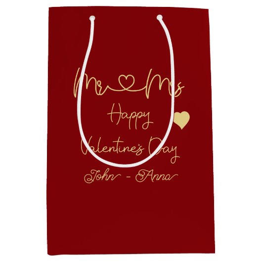 Cadeautas voor meneer en mevrouw valentijnsdag (Voorkant)