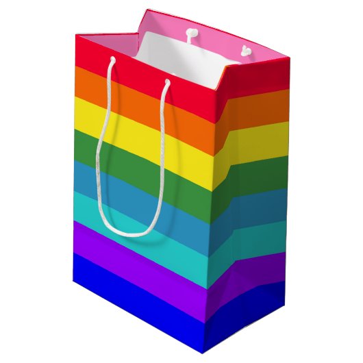 cadeautas voor rode regenboogstrips (Achterkant Gekanteld)