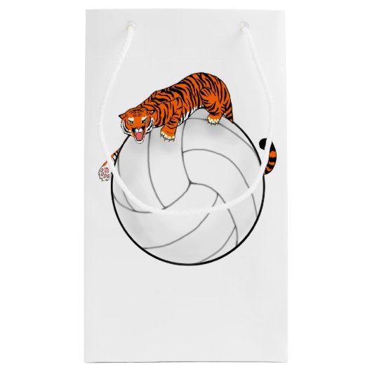 cadeautas voor tijgervolleybal, mascotte schoolspo (Achterkant)