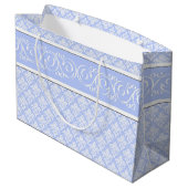 Cadeautas - Wedgewood Blue Damask (Achterkant Gekanteld)