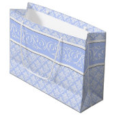 Cadeautas - Wedgewood Blue Damask (Voorkant Gekanteld)