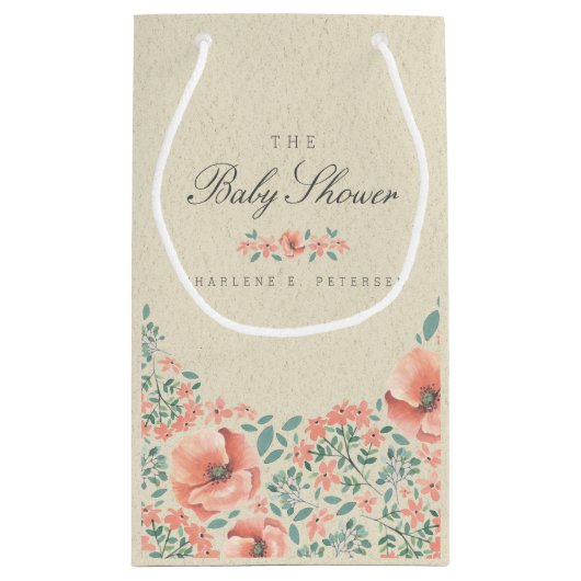 CADEAUTASJE |  Bloemen Storybook Baby shower (Achterkant)