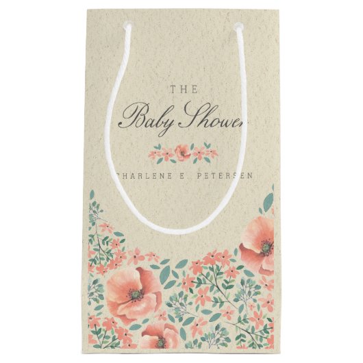 CADEAUTASJE |  Bloemen Storybook Baby shower (Voorkant)