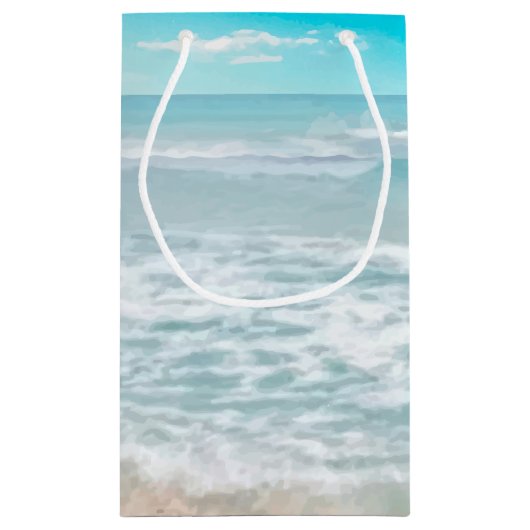 Cadeautasje | Modern monogram Geometrisch strand (Achterkant)