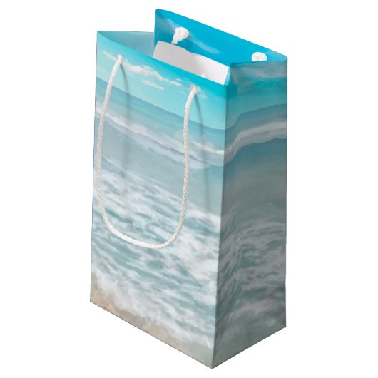 Cadeautasje | Modern monogram Geometrisch strand (Achterkant Gekanteld)