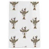 Cadeautasjes | WATERVERF | Antiek rendierpatroon Medium Cadeauzakje (Achterkant)