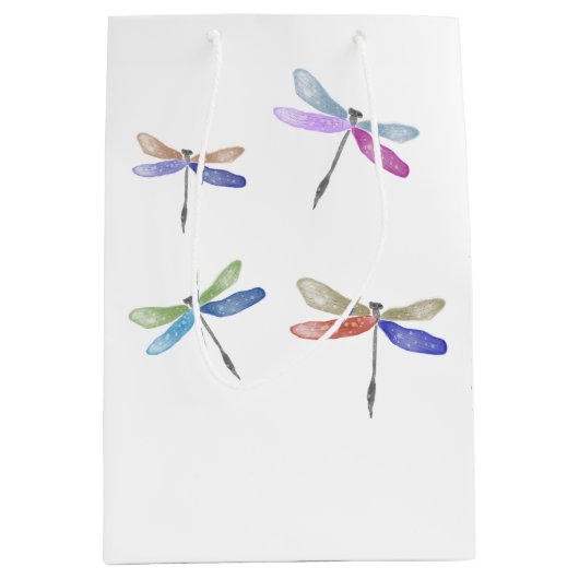 Cadeautasjes | WATERVERF | DragonFly Medium Cadeauzakje (Voorkant)