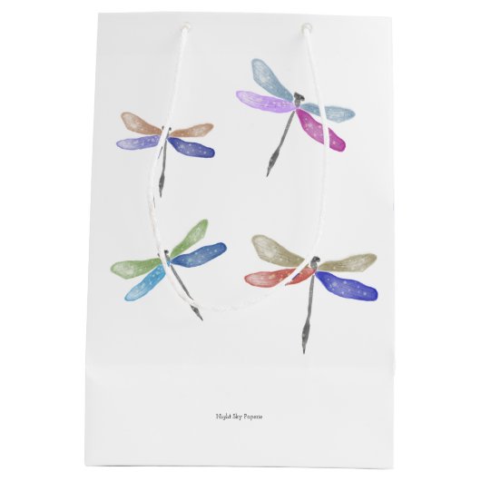 Cadeautasjes | WATERVERF | DragonFly Medium Cadeauzakje (Achterkant)