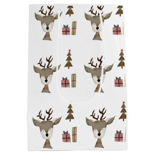 Cadeautasjes | WATERVERF | rendieren Medium Cadeauzakje (Achterkant)