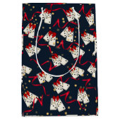 Cadeautassen - Domino Design Blue Medium Cadeauzakje (Voorkant)