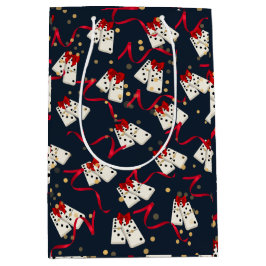 Cadeautassen - Domino Design Blue Medium Cadeauzakje